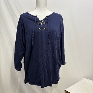 Michael Kors Deep Blue Knit Top